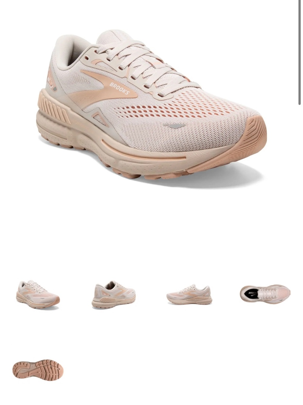 Brooks Women’s Adrenaline GTS 23 Running Shoe - Crystal Grey/White